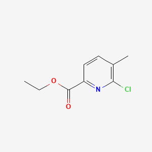 Ethyl 6-chloro-5-methylpicolinate chemical structure (CAS 178421-21-1)