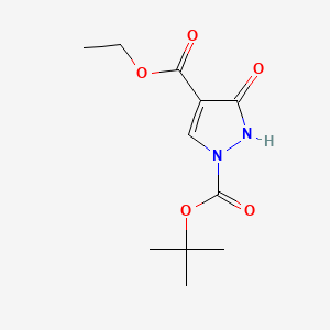 1-(tert-Butyl) 4-ethyl 3-oxo-2,3-dihydro-1H-pyrazole-1,4-dicarboxylate chemical structure (CAS 178424-17-4)