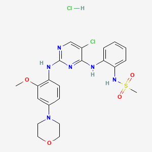 N-(2-((5-Chloro-2-((2-methoxy-4-morpholinophenyl)amino)pyrimidin-4-yl)amino)phenyl)methanesulfonamide hydrochloride chemical structure (CAS 1784253-05-9)