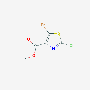 Methyl 5-bromo-2-chlorothiazole-4-carboxylate chemical structure (CAS 1784255-01-1)