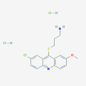 3-((2-Chloro-7-methoxyacridin-9-yl)thio)propan-1-amine dihydrochloride chemical structure (CAS 1784281-97-5)