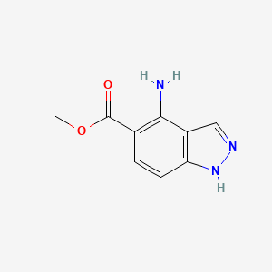 Methyl 4-amino-1H-indazole-5-carboxylate chemical structure (CAS 1784576-35-7)