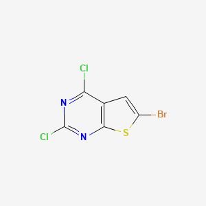 6-Bromo-2,4-dichlorothieno[2,3-d]pyrimidine chemical structure (CAS 1784619-01-7)