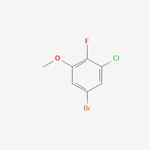 5-Bromo-1-chloro-2-fluoro-3-methoxybenzene chemical structure (CAS 1784628-41-6)