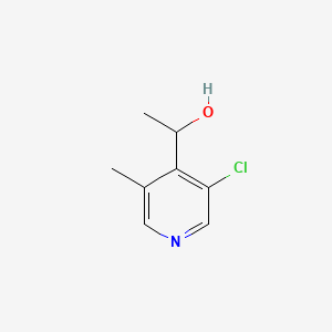 1-(3-Chloro-5-methylpyridin-4-yl)ethanol chemical structure (CAS 1784838-66-9)