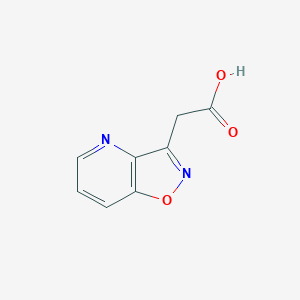 2-(Isoxazolo[4,5-b]pyridin-3-yl)acetic acid chemical structure (CAS 1784857-27-7)