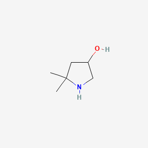 5,5-Dimethylpyrrolidin-3-ol chemical structure (CAS 1784937-75-2)