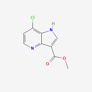 Methyl 7-chloro-1H-pyrrolo[3,2-b]pyridine-3-carboxylate chemical structure (CAS 1784958-22-0)