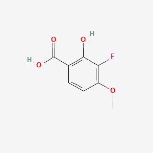 3-Fluoro-2-hydroxy-4-methoxybenzoic acid chemical structure (CAS 1784962-35-1)