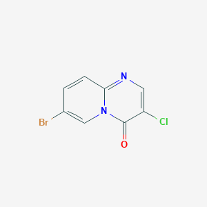 7-Bromo-3-chloro-4H-pyrido[1,2-a]pyrimidin-4-one chemical structure (CAS 1785021-08-0)