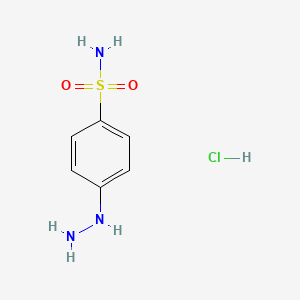 4-Hydrazinylbenzenesulfonamide hydrochloride chemical structure (CAS 17852-52-7)