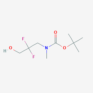tert-Butyl (2,2-difluoro-3-hydroxypropyl)(methyl)carbamate chemical structure (CAS 1785335-83-2)