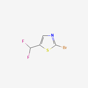 2-Bromo-5-(difluoromethyl)thiazole chemical structure (CAS 1785449-20-8)