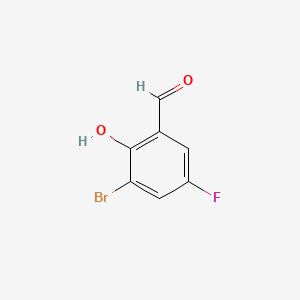 3-Bromo-5-fluoro-2-hydroxybenzaldehyde chemical structure (CAS 178546-34-4)