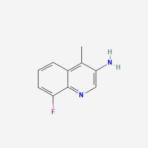 8-Fluoro-4-methylquinolin-3-amine chemical structure (CAS 1785535-58-1)