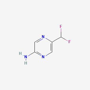 5-(Difluoromethyl)pyrazin-2-amine chemical structure (CAS 1785551-80-5)