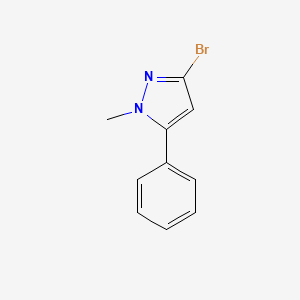 3-Bromo-1-methyl-5-phenyl-1H-pyrazole chemical structure (CAS 1785580-89-3)