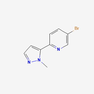 5-Bromo-2-(1-methyl-1H-pyrazol-5-yl)pyridine chemical structure (CAS 1785601-94-6)