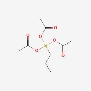 Propylsilanetriyl triacetate chemical structure (CAS 17865-07-5)