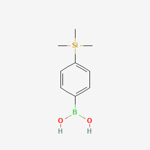 (4-(Trimethylsilyl)phenyl)boronic acid chemical structure (CAS 17865-11-1)