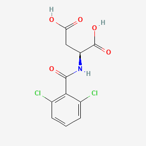 (S)-2-(2,6-Dichlorobenzamido)succinic acid chemical structure (CAS 1786734-56-2)