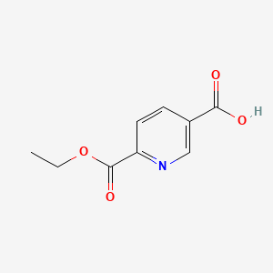 6-(Ethoxycarbonyl)nicotinic acid chemical structure (CAS 17874-78-1)