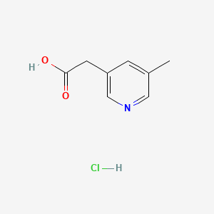 2-(5-Methylpyridin-3-yl)acetic acid hydrochloride chemical structure (CAS 1787905-81-0)
