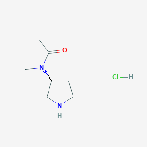 (R)-N-Methyl-N-(pyrrolidin-3-yl)acetamide hydrochloride chemical structure (CAS 1788036-25-8)