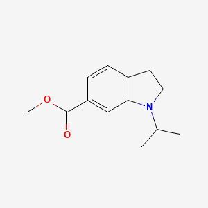 Methyl 1-isopropylindoline-6-carboxylate chemical structure (CAS 1788044-05-2)