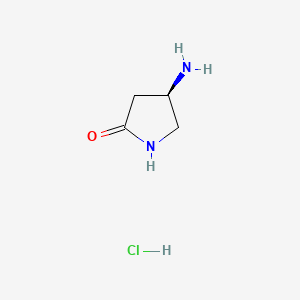 (R)-4-Aminopyrrolidin-2-one hydrochloride chemical structure (CAS 1788058-41-2)