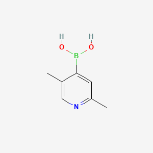 (2,5-Dimethylpyridin-4-yl)boronic acid chemical structure (CAS 1788062-09-8)