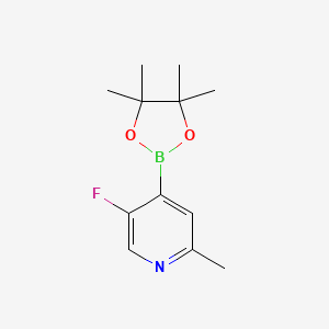 5-Fluoro-2-methyl-4-(4,4,5,5-tetramethyl-1,3,2-dioxaborolan-2-yl)pyridine chemical structure (CAS 1788062-13-4)