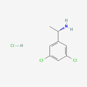 (S)-1-(3,5-Dichlorophenyl)ethanamine hydrochloride chemical structure (CAS 1788072-43-4)