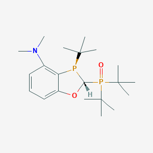 rel-Di-tert-butyl((2R,3R)-3-(tert-butyl)-4-(dimethylamino)-2,3-dihydrobenzo[d][1,3]oxaphosphol-2-yl)phosphine oxide chemical structure (CAS 1788085-47-1)