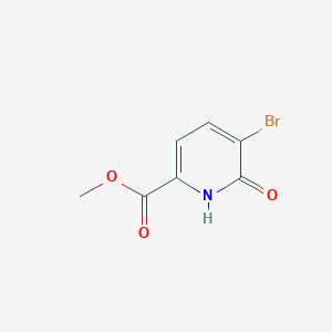 Methyl 5-bromo-6-oxo-1,6-dihydropyridine-2-carboxylate chemical structure (CAS 178876-86-3)