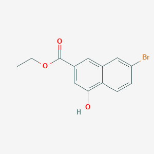 Ethyl 7-bromo-4-hydroxy-2-naphthoate chemical structure (CAS 178876-99-8)