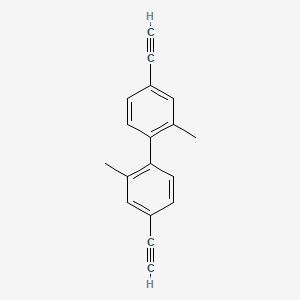 4,4'-Diethynyl-2,2'-dimethyl-1,1'-biphenyl chemical structure (CAS 1788872-95-6)