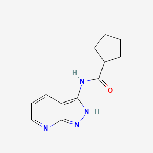 N-(1H-Pyrazolo[3,4-b]pyridin-3-yl)cyclopentanecarboxamide chemical structure (CAS 1789536-63-5)
