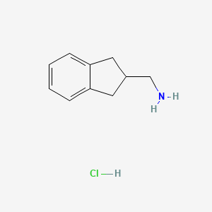 (2,3-Dihydro-1H-inden-2-yl)methanamine hydrochloride chemical structure (CAS 178955-07-2)