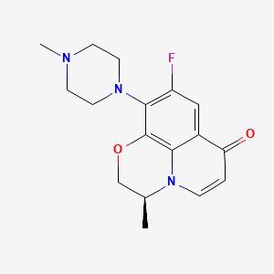 (S)-9-Fluoro-3-methyl-10-(4-methylpiperazin-1-yl)-2H-[1,4]oxazino[2,3,4-ij]quinolin-7(3H)-one chemical structure (CAS 178964-53-9)