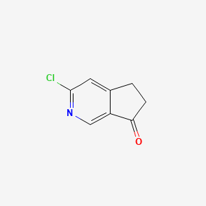 3-Chloro-5H-cyclopenta[c]pyridin-7(6H)-one chemical structure (CAS 1789728-01-3)
