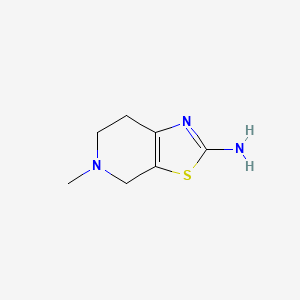 5-Methyl-4,5,6,7-tetrahydrothiazolo[5,4-c]pyridin-2-amine chemical structure (CAS 17899-48-8)
