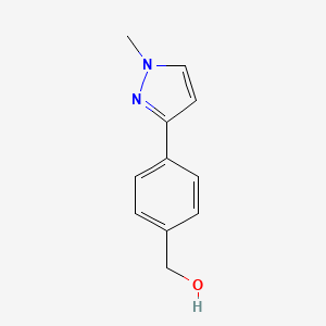 (4-(1-Methyl-1H-pyrazol-3-yl)phenyl)methanol chemical structure (CAS 179055-20-0)