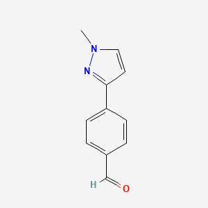 4-(1-Methyl-1H-pyrazol-3-yl)benzaldehyde chemical structure (CAS 179055-27-7)