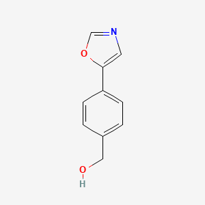 [4-(5-Oxazolyl)phenyl]methanol chemical structure (CAS 179057-18-2)