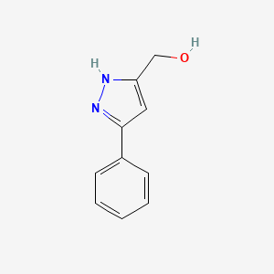 (5-Phenyl-1H-pyrazol-3-yl)methanol chemical structure (CAS 179057-19-3)