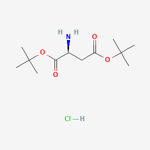 (S)-Di-tert-butyl 2-aminosuccinate hydrochloride chemical structure (CAS 1791-13-5)