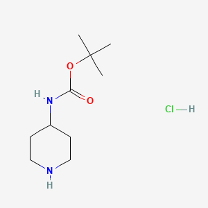 tert-Butyl piperidin-4-ylcarbamate hydrochloride chemical structure (CAS 179110-74-8)