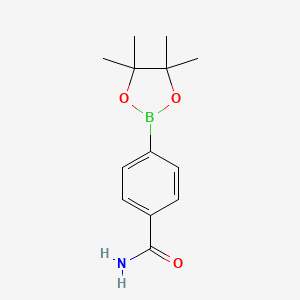 4-(4,4,5,5-Tetramethyl-1,3,2-dioxaborolan-2-yl)benzamide chemical structure (CAS 179117-44-3)