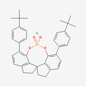 (11aS)-3,7-Bis[4-(1,1-dimethylethyl)phenyl]-10,11,12,13-tetrahydro-5-hydroxy-diindeno[7,1-de:1',7'-fg][1,3,2]dioxaphosphocin 5-oxide chemical structure (CAS 1791419-43-6)